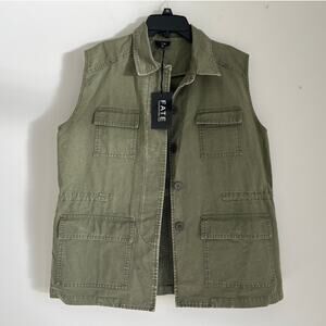 NWT FATE Olive Green Utility Vest – Women’s Size M
